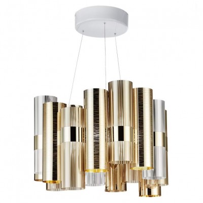 Lustra LED moderna design Art Deco realizata manual LA LOLLO M Gold