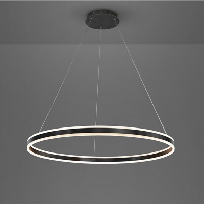 Lustra LED design modern circular Ø100cm Helia negru mat