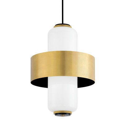 Pendul LUX MELROSE big, alb opal