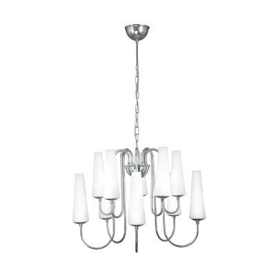 Candelabru cu 10 brate design modern Magnum crom