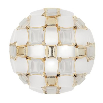 Aplica perete sau tavan design modern geometric Mida Medium White-Gold