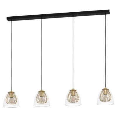 Lustra cu 4 pendule design modern Jazminia alama, negru