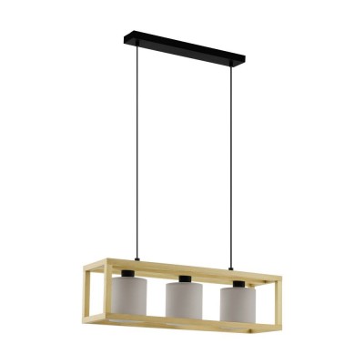 Lustra suspendata design modern Granados negru, maro