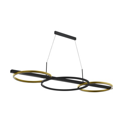 Lustra LED design modern Lanacera negru, auriu