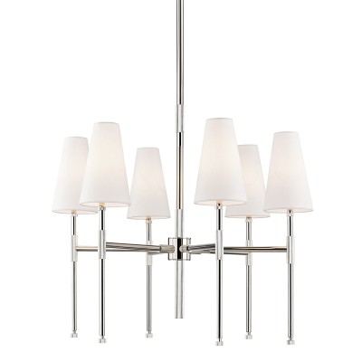 Candelabru LUX design clasic BOWERY nichel lustruit, cu 6 surse de lumina