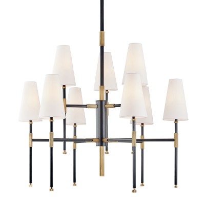 Candelabru LUX design clasic BOWERY bronz antichizat, cu 9 surse de lumina 