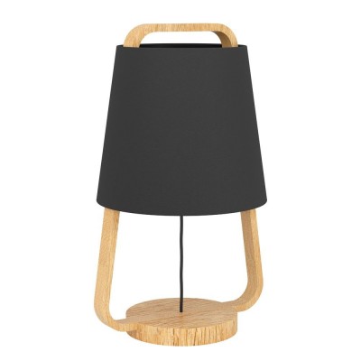 Veioza, lampa de masa design modern Camaloza negru, maro