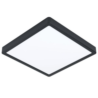 Plafoniera LED design modern Fueva 5 negru 28,5x28,5cm