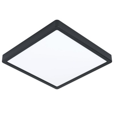 Plafoniera LED design modern Fueva 5 negru 28,5x28,5cm