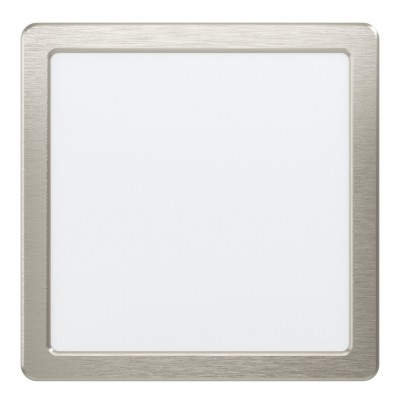 Plafoniera LED incastrabila design modern Fueva 5 nichel mat 21,6x21,6cm