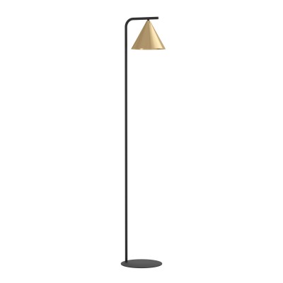 Lampadar, lampa de podea design modern Narices negru, alama periata, auriu