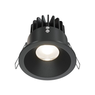 Spot LED incastrabil design modern IP65 Zoom negru 8,5cm 4000K