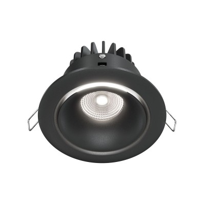 Spot LED incastrabil design modern IP65 Yin negru 9,8cm