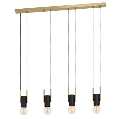 Lustra suspendata design modern Bitachito negru, alama