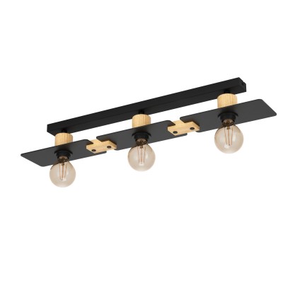 Plafoniera design modern Bramerton negru, maro