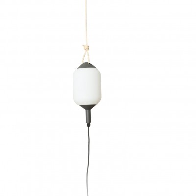 Lampa/Pendul portabil iluminat exterior decorativ SAIGON cone R17 gri/alb
