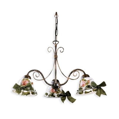 Candelabru 3 brate design clasic realizat manual din ceramica NAPOLI