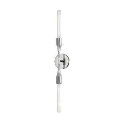 Aplica de perete design minimalist, cu doua surse de lumina TARA, nichel lucios