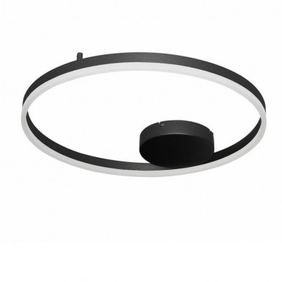 Lustra LED aplicata design modern geometric Halo 60 Top BK