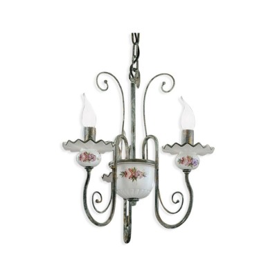 Candelabru clasic cu 3 brate realizat manual din ceramica SANREMO