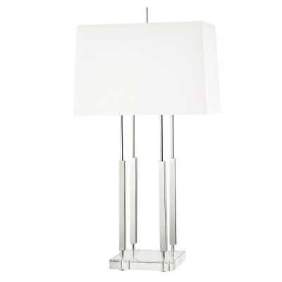 Veioza, lampa de masa design deosebit RHINEBECK nichel lucios