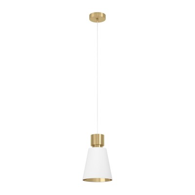 Pendul design modern Aglientina alb, auriu