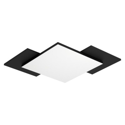 Plafoniera LED design modern Tamuria negru 28,5x28,5cm