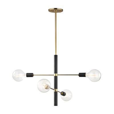 Candelabru design industrial-modern ASTRID cu 4 surse de lumina