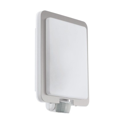 Aplica cu senzor de miscare pentru iluminat exterior design modern IP44 Mussotto inox, alb