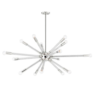 Candelabru, lustra suspendata, design modern PIPPIN nichel lucios