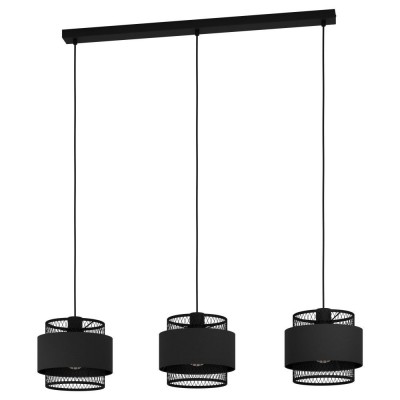 Lustra cu 3 pendule design modern Bazely negru