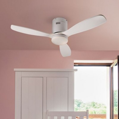 Lustra LED cu Ventilator si telecomanda Siroco MINI alb