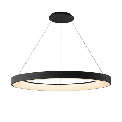 Lustra LED cu telecomanda design circular NISEKO II Black 90cm