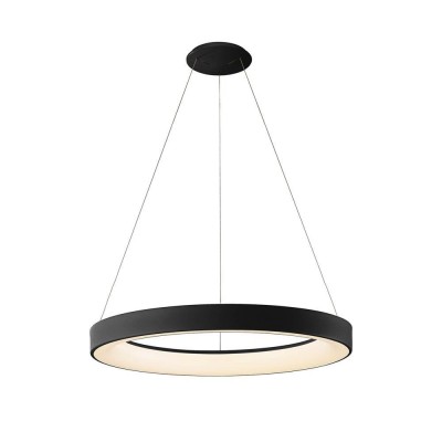 Lustra LED inteligenta design circular NISEKO II Black 50cm