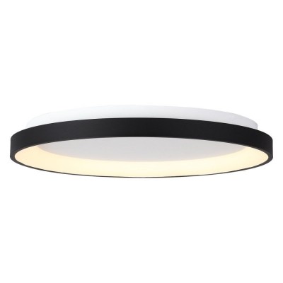 Plafoniera LED cu telecomanda design circular NISEKO II Black 90cm