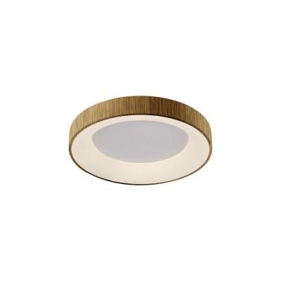 Plafoniera LED inteligenta design circular NISEKO II Wood 38cm