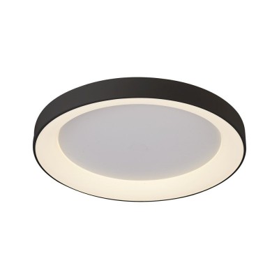 Plafoniera LED inteligenta design circular NISEKO II Black 65cm