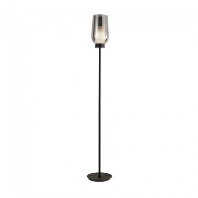 Lampa de podea design modern Nora negru/ marmura neagra