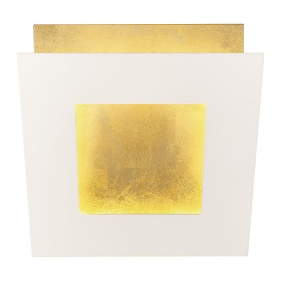 Aplica de perete LED design ambiental DALIA 40x40cm, alb/ auriu