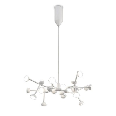 Lustra LED dimabil design modern ADN alb Medium