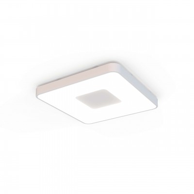 Plafoniera LED Smart dimabila cu telecomanda COIN 54x54cm alba