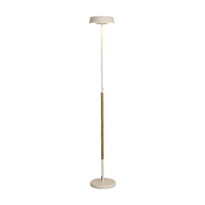 Lampadar LED design modern NOA II alb/lemn