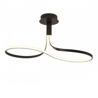 Lustra LED aplicata design modern NUR maro oxid