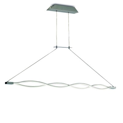 Lustra LED suspendata design modern Sahara argintie crom