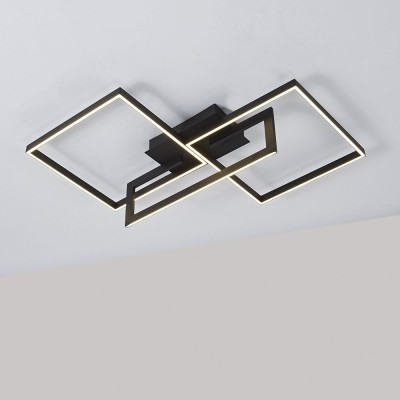 Plafoniera LED moderna design geometric MURAL neagra