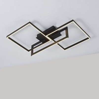 Plafoniera LED dimabila design geometric MURAL neagra