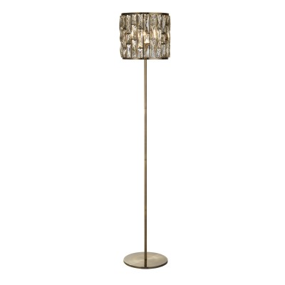 Lampa de podea design modern Bijou alama antic/ champagne