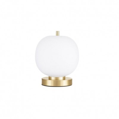 Veioza, lampa de masa design modern LATO auriu, opal