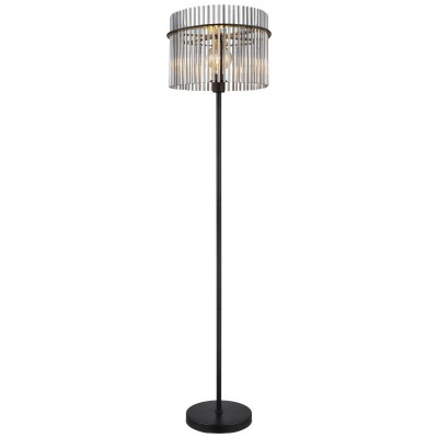 Lampadar, lampa de podea design modern GORLEY negru, fumuriu