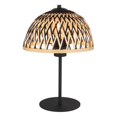 Veioza, lampa de masa design industrial Colly negru, natur